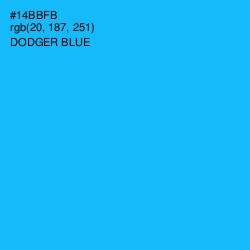 #14BBFB - Dodger Blue Color Image