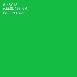 #14BC43 - Green Haze Color Image