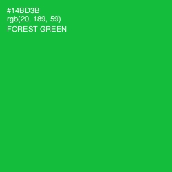 #14BD3B - Forest Green Color Image