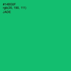#14BE6F - Jade Color Image