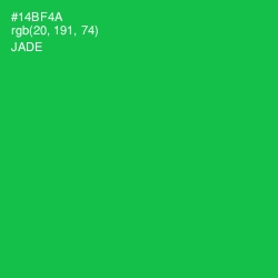 #14BF4A - Jade Color Image