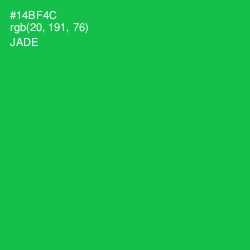 #14BF4C - Jade Color Image