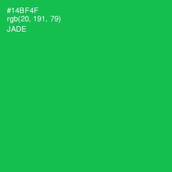 #14BF4F - Jade Color Image