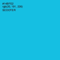 #14BFE2 - Scooter Color Image