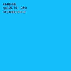 #14BFFE - Dodger Blue Color Image