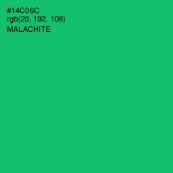 #14C06C - Malachite Color Image