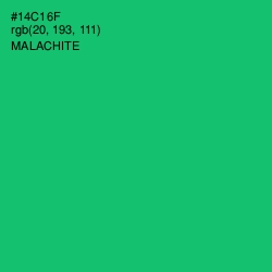 #14C16F - Malachite Color Image