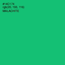#14C174 - Malachite Color Image