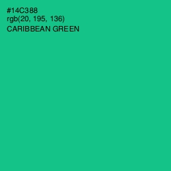 #14C388 - Caribbean Green Color Image