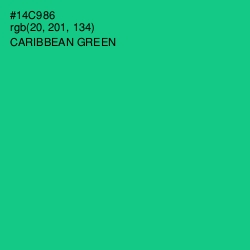 #14C986 - Caribbean Green Color Image