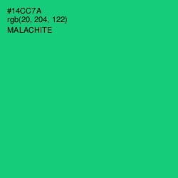 #14CC7A - Malachite Color Image