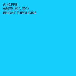 #14CFFB - Bright Turquoise Color Image