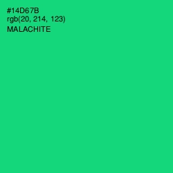 #14D67B - Malachite Color Image