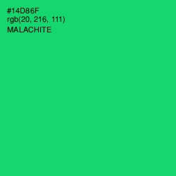 #14D86F - Malachite Color Image