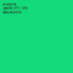 #14D97A - Malachite Color Image