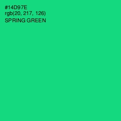 #14D97E - Spring Green Color Image