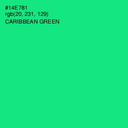 #14E781 - Caribbean Green Color Image