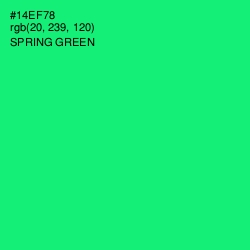 #14EF78 - Spring Green Color Image