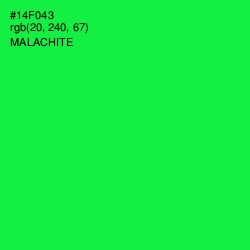 #14F043 - Malachite Color Image