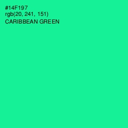 #14F197 - Caribbean Green Color Image