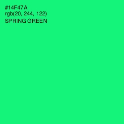 #14F47A - Spring Green Color Image