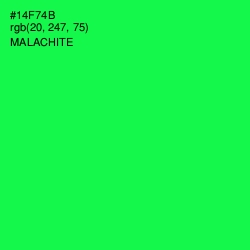 #14F74B - Malachite Color Image