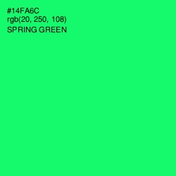 #14FA6C - Spring Green Color Image