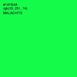 #14FB4A - Malachite Color Image