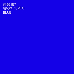 #1501E7 - Blue Color Image