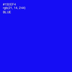 #150EF4 - Blue Color Image