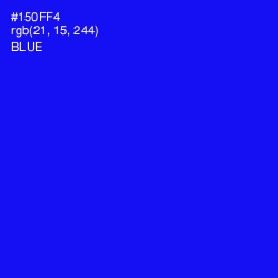 #150FF4 - Blue Color Image