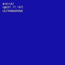 #1511A7 - Ultramarine Color Image