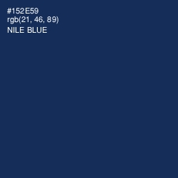 #152E59 - Nile Blue Color Image