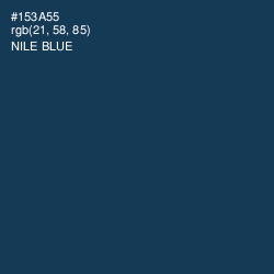 #153A55 - Nile Blue Color Image