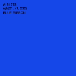 #1547E8 - Blue Ribbon Color Image