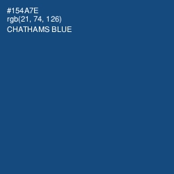 #154A7E - Chathams Blue Color Image