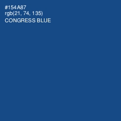 #154A87 - Congress Blue Color Image