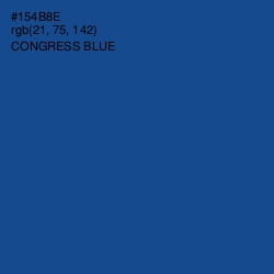 #154B8E - Congress Blue Color Image