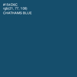 #154D6C - Chathams Blue Color Image