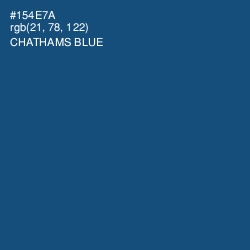 #154E7A - Chathams Blue Color Image