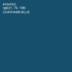 #154F6C - Chathams Blue Color Image