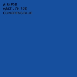 #154F9E - Congress Blue Color Image