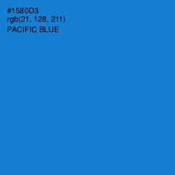 #1580D3 - Pacific Blue Color Image