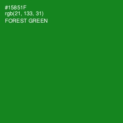 #15851F - Forest Green Color Image