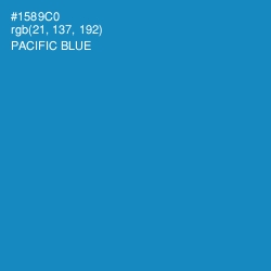 #1589C0 - Pacific Blue Color Image