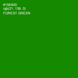 #158A00 - Forest Green Color Image