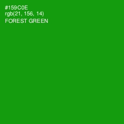 #159C0E - Forest Green Color Image