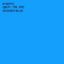 #159FFC - Dodger Blue Color Image