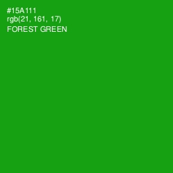 #15A111 - Forest Green Color Image