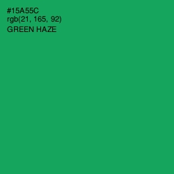 #15A55C - Green Haze Color Image